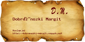 Dobránszki Margit névjegykártya